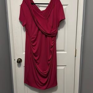 Pink dress with control built in.